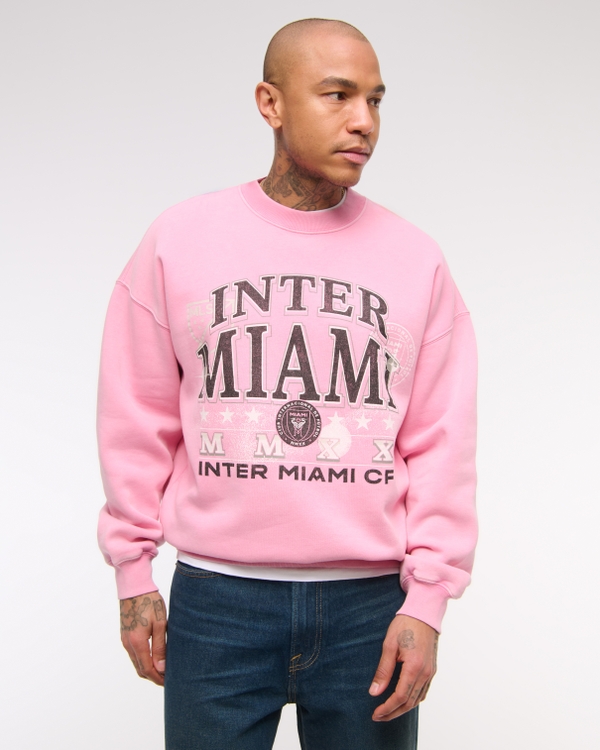 Inter Miami CF Graphic Crew Sweatshirt, Pink view 2