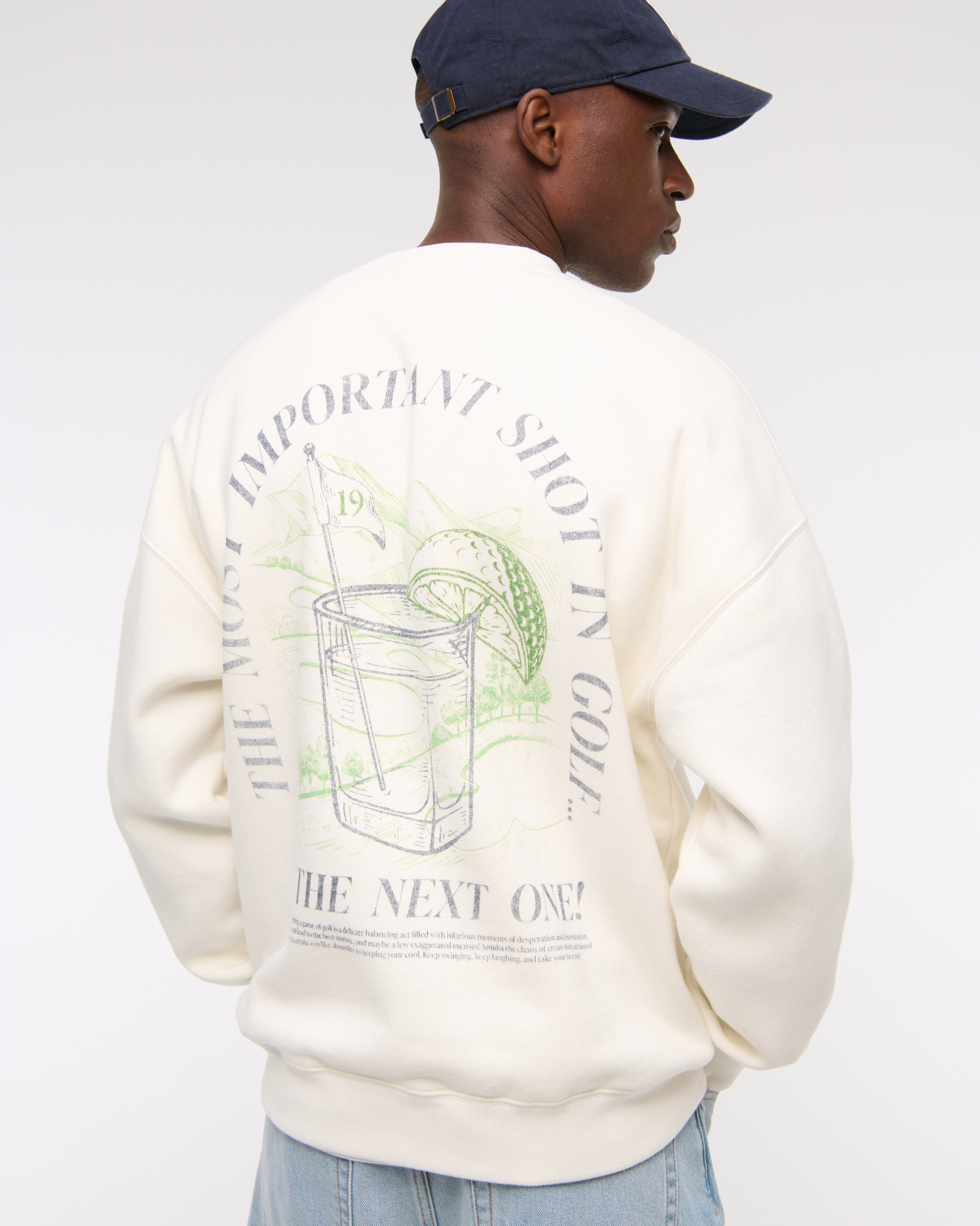 WAITING WAIT A MINUTE フード付きスウェット Abercrombie & Fitch WM Phoenix Open Graphic Crew Sweatshirt | The