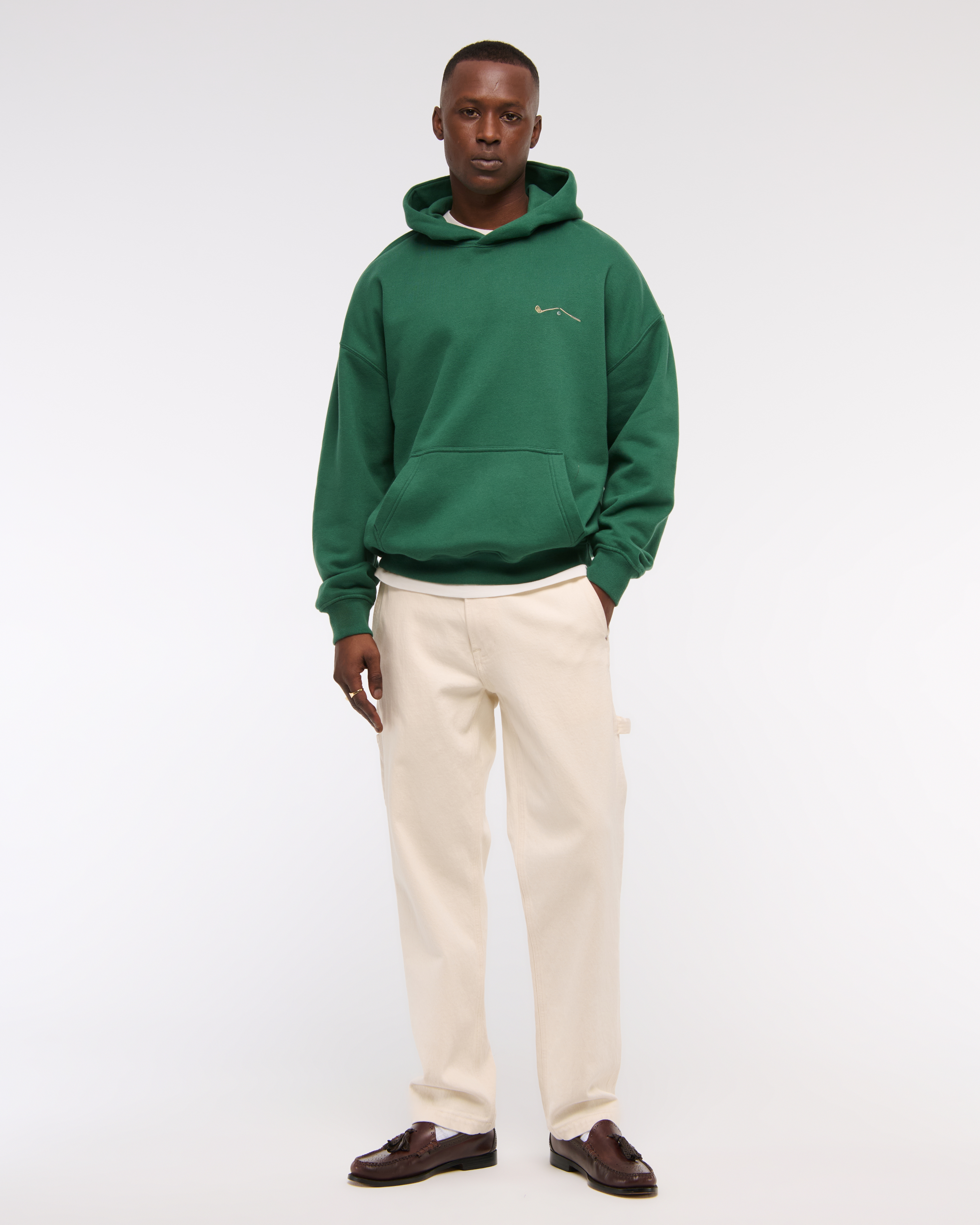 Abercrombie & Fitch オリーブグリーン トレーナー M Abercrombie & Fitch Hooded Sweatshirt Mens M Green Athletic