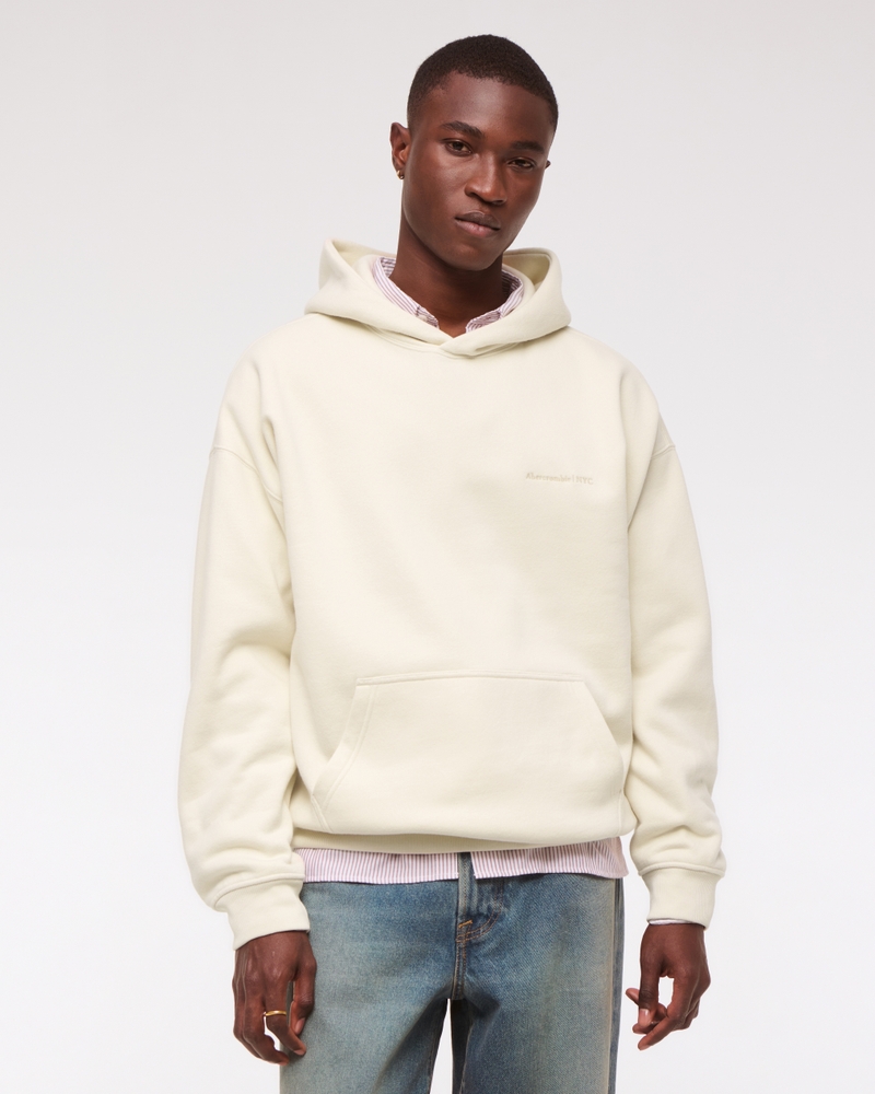 Micro-Logo Popover Hoodie
