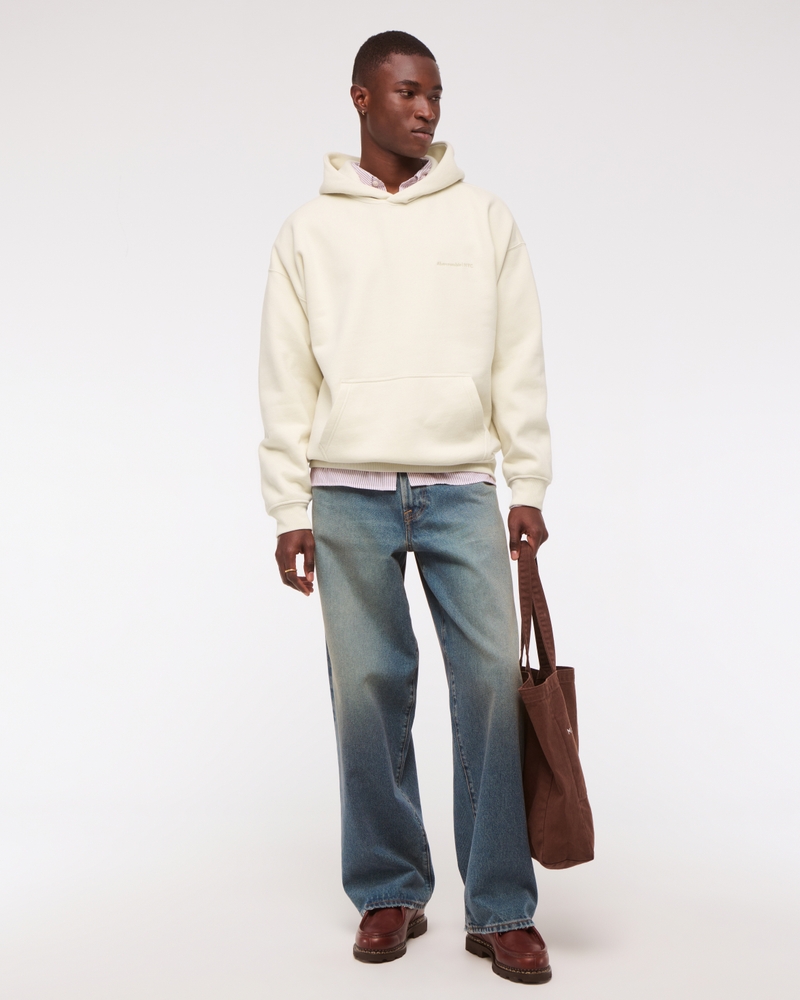 Micro-Logo Popover Hoodie