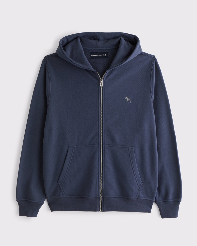 Abercrombie & Fitch フレンチテリーモックネックフルジップ Abercrombie & Fitch フレンチテリーモックネックフルジップ
