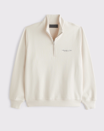 Men's Logo Half-Zip Sweatshirt | Men's New Arrivals | Abercrombie.com
