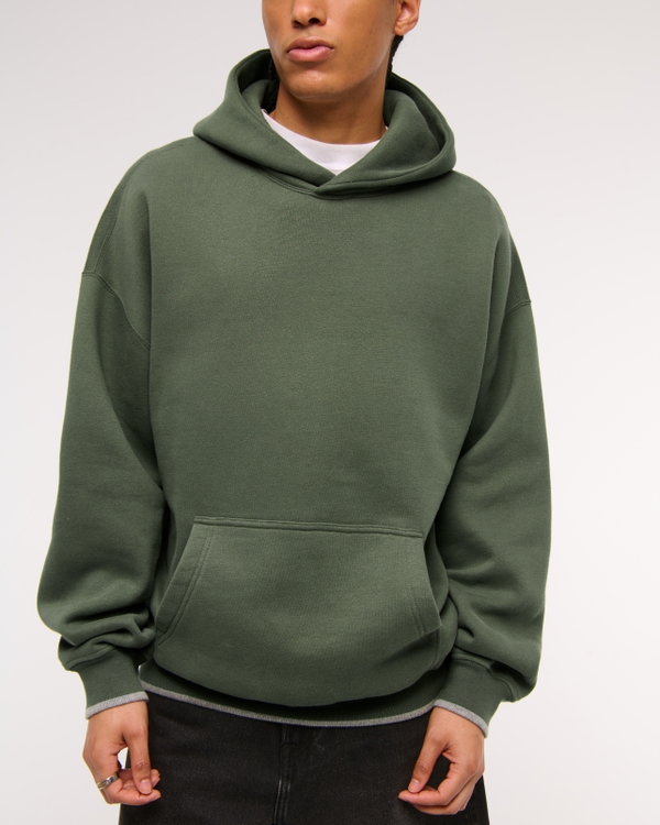 Essential Popover Hoodie, Thyme view 2