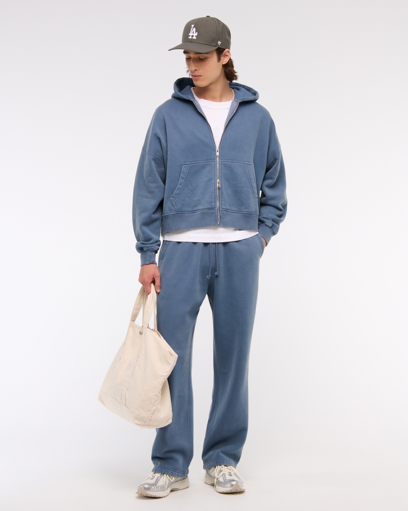 Essential Cropped Full-Zip Hoodie