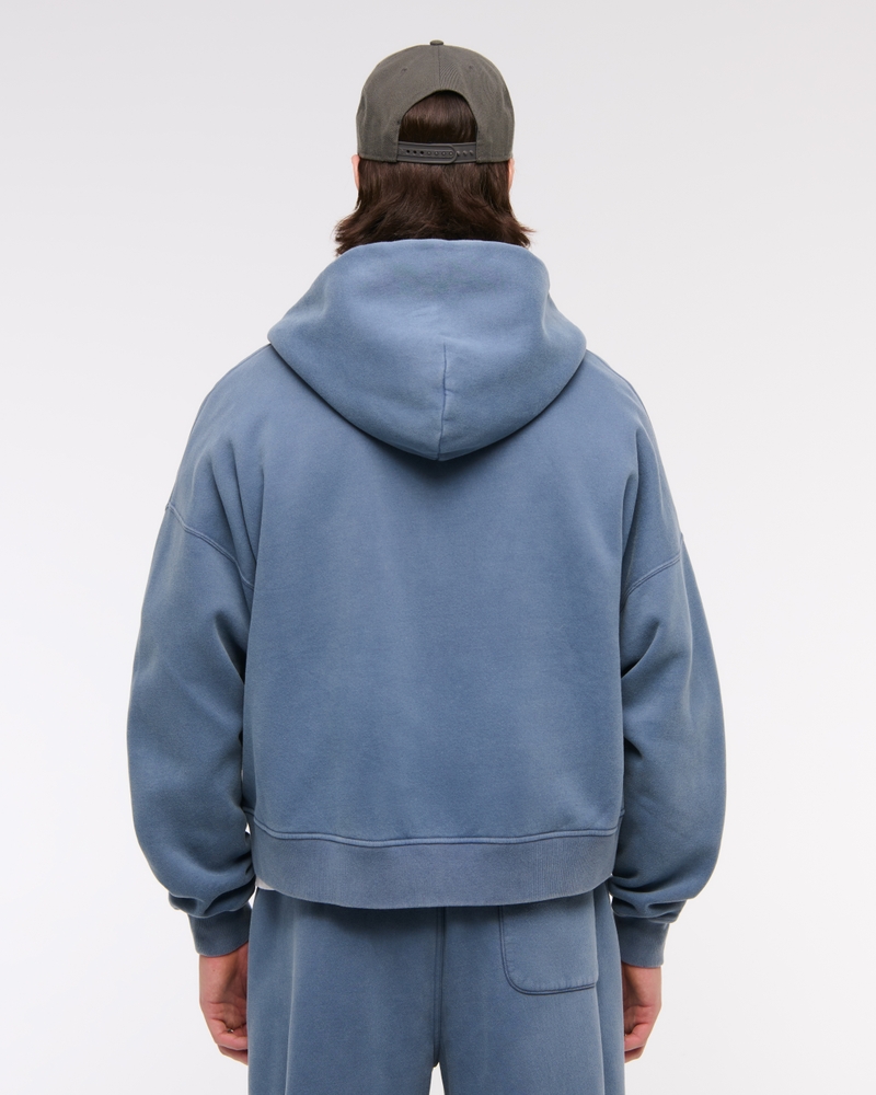 Essential Cropped Full-Zip Hoodie