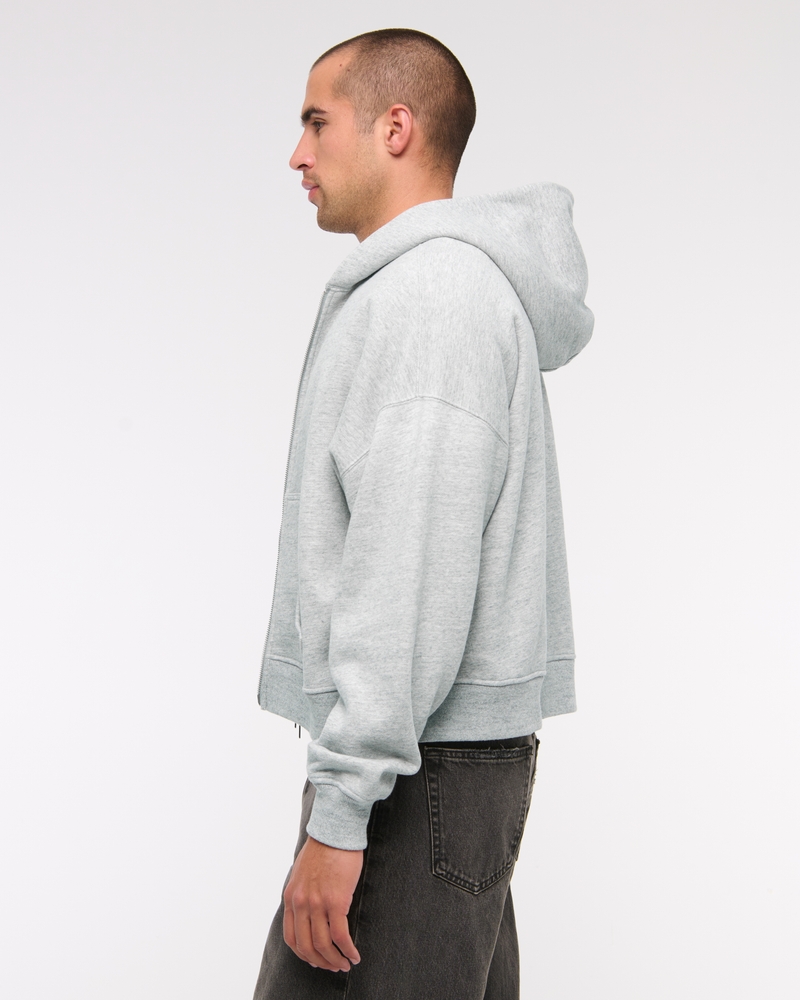 Cropped Essential Full-Zip Hoodie