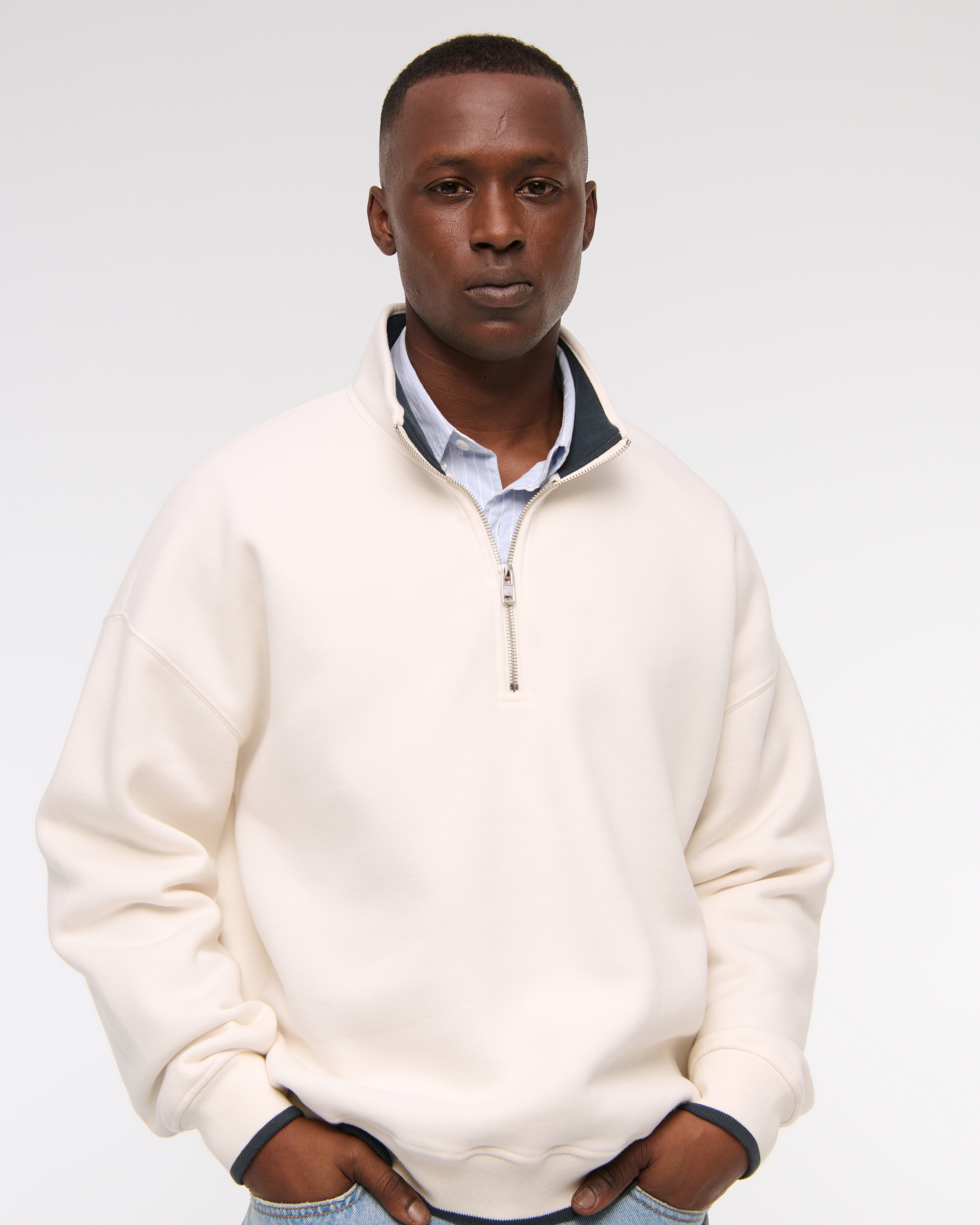 ☆THE NORTH FACE☆ Essential Half Zip Sweatshirt THE NORTH FACE Purple Label 11oz Half Zip Sweatshirt