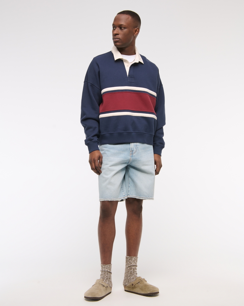 Cropped Essential Rugby Polo Sweatshirt