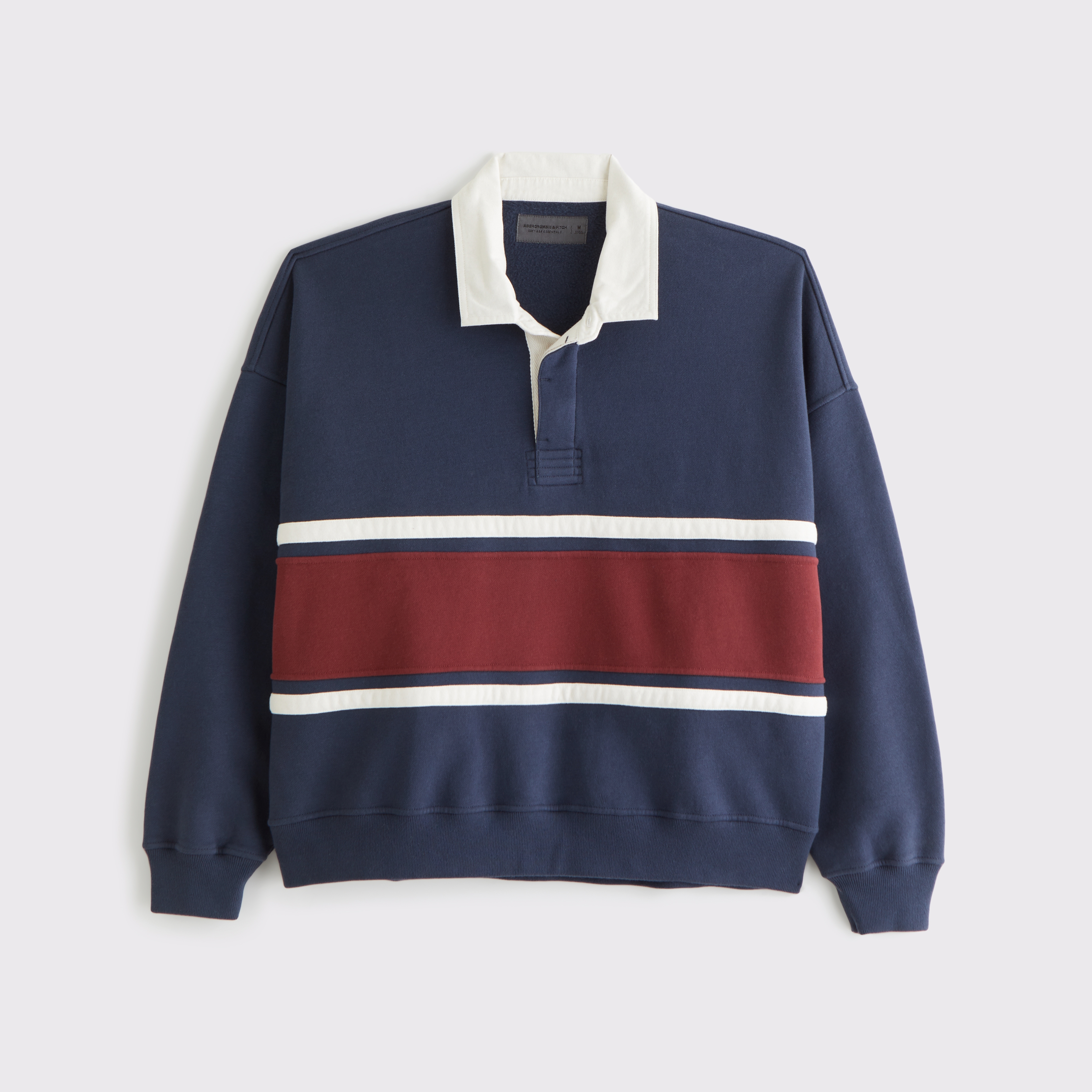 ★ ★ Men's Relaxed Fit Half Button Rugby Sweatsh RUGBY STITCH RELAXED CREW SWEATSHIRT - FADED WATER – Aviator