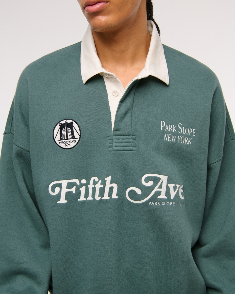 Cropped Essential Rugby Polo Sweatshirt