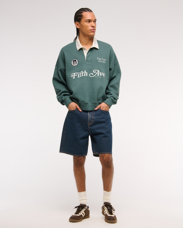 Cropped Essential Rugby Polo Sweatshirt