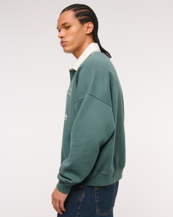 Cropped Essential Rugby Polo Sweatshirt
