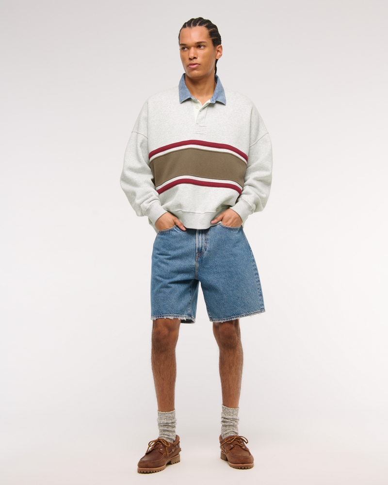 Cropped Essential Rugby Polo Sweatshirt
