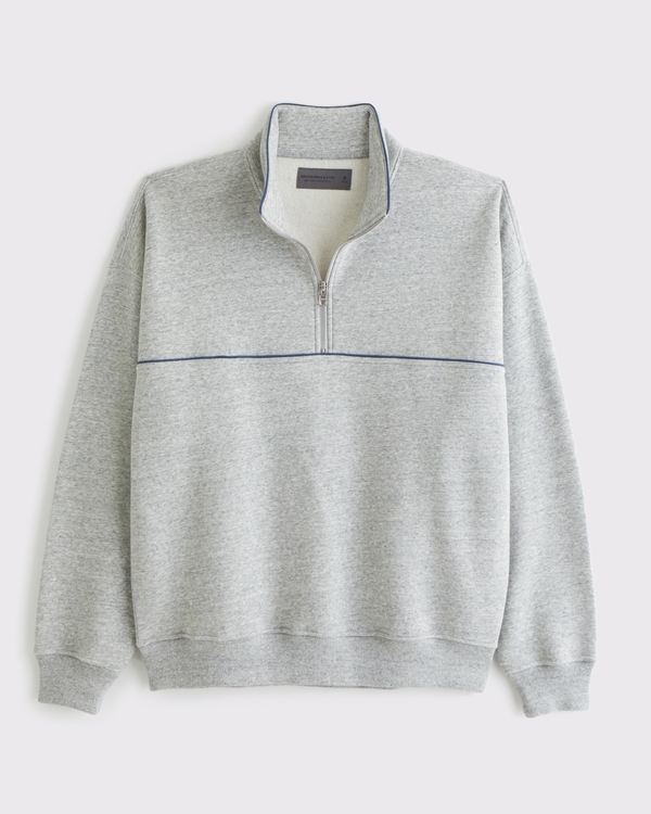 Essential Half-Zip Sweatshirt, Medium Heather Gray view 1