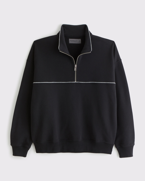 Essential Half-Zip Sweatshirt, Black Pattern view 1