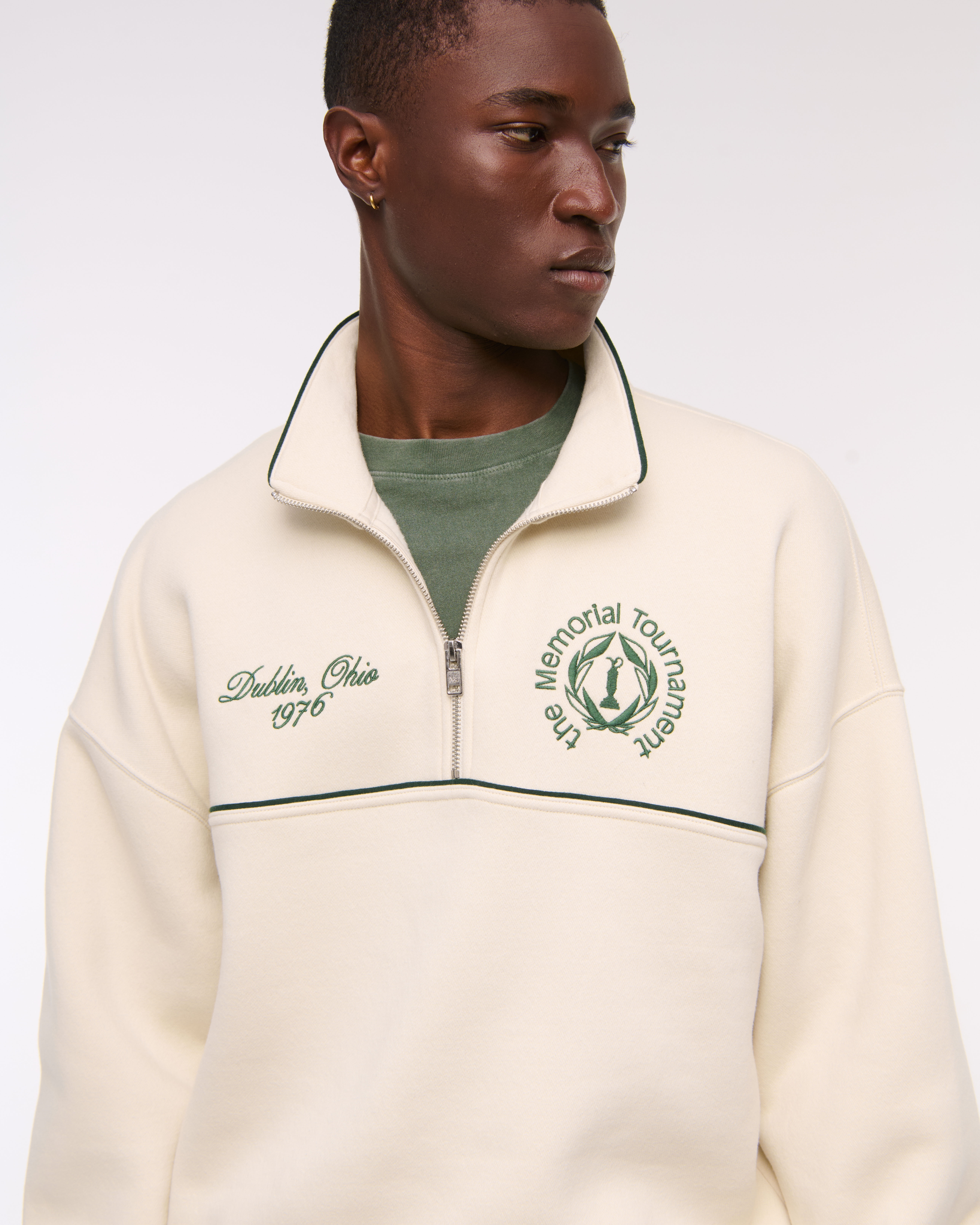 ​AUKENLIEV×RESURRECTION Side Zip Sweat Champion Quarter Zip, Reverse Weave Pullover, Fleece