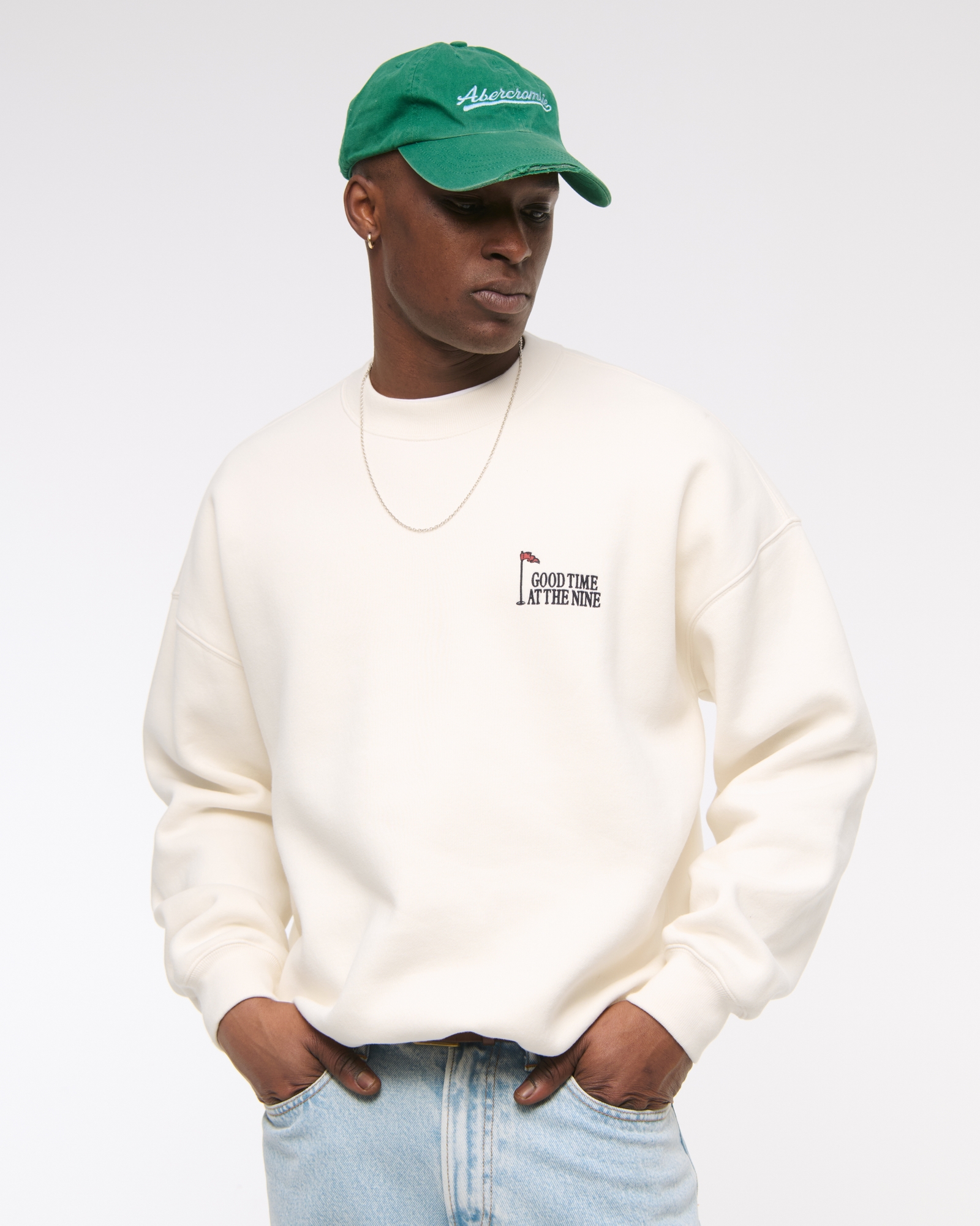 Men's Golf Graphic Crew Sweatshirt | Men's Clearance | Abercrombie.com
