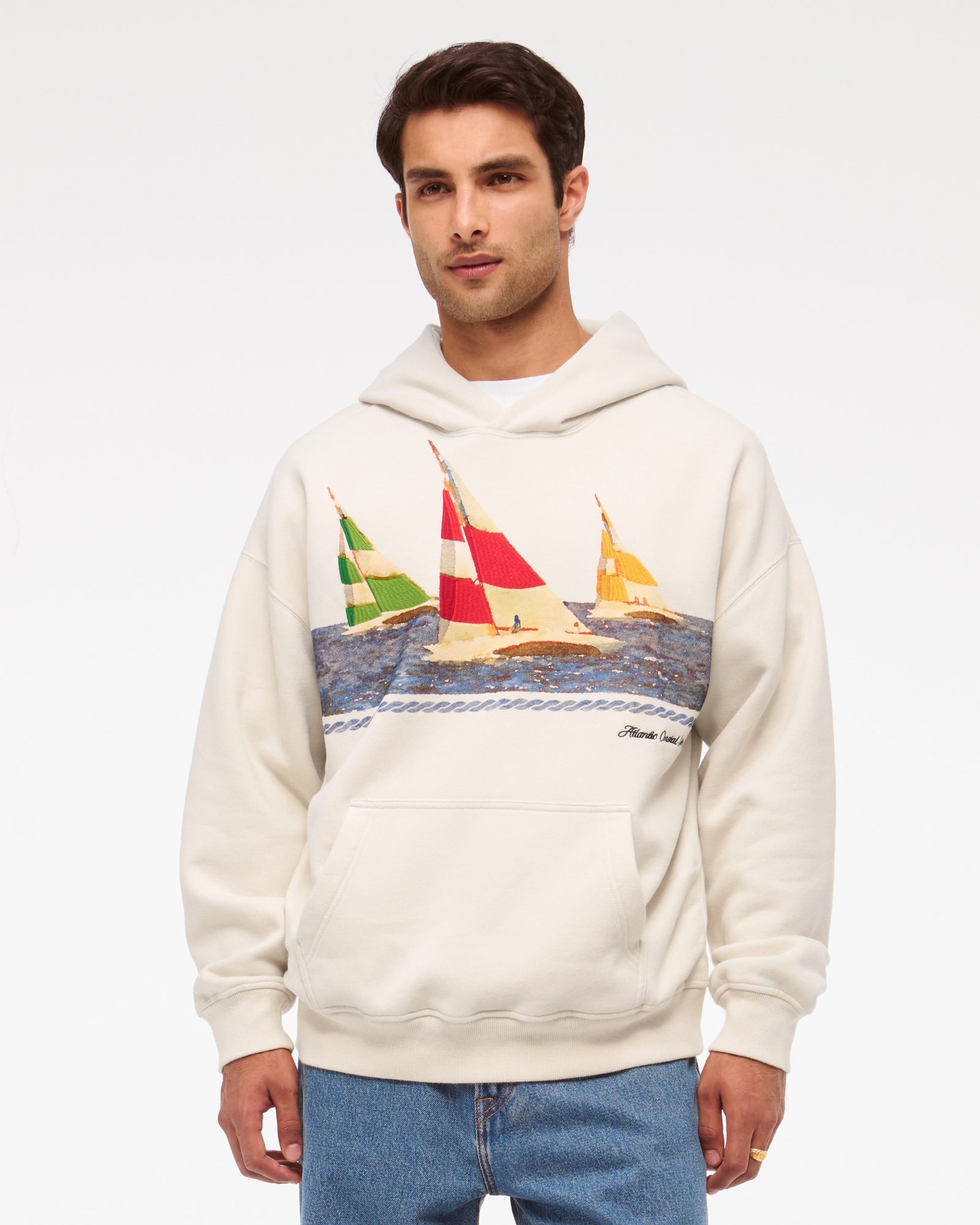 Nautical Graphic Popover Hoodie