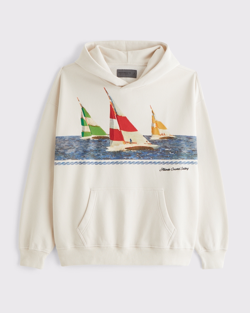 パーカー・フーディ Abercrombie & fitch Bar Harbor Graphic Popover Hoodie Abercrombie & fitch Bar Harbor Graphic Popover Hoodie