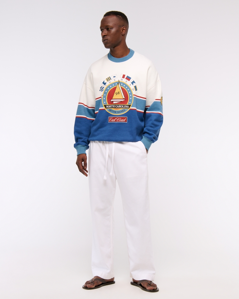 Nautical Graphic Crew Sweatshirt