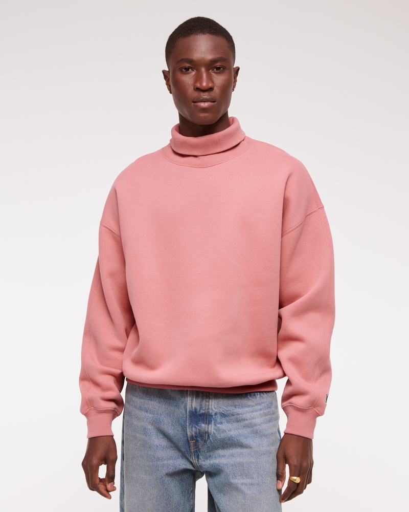 Mens Gift Mens Hot Pink Turtleneck Men's 28 Turtleneck Sweatshirt