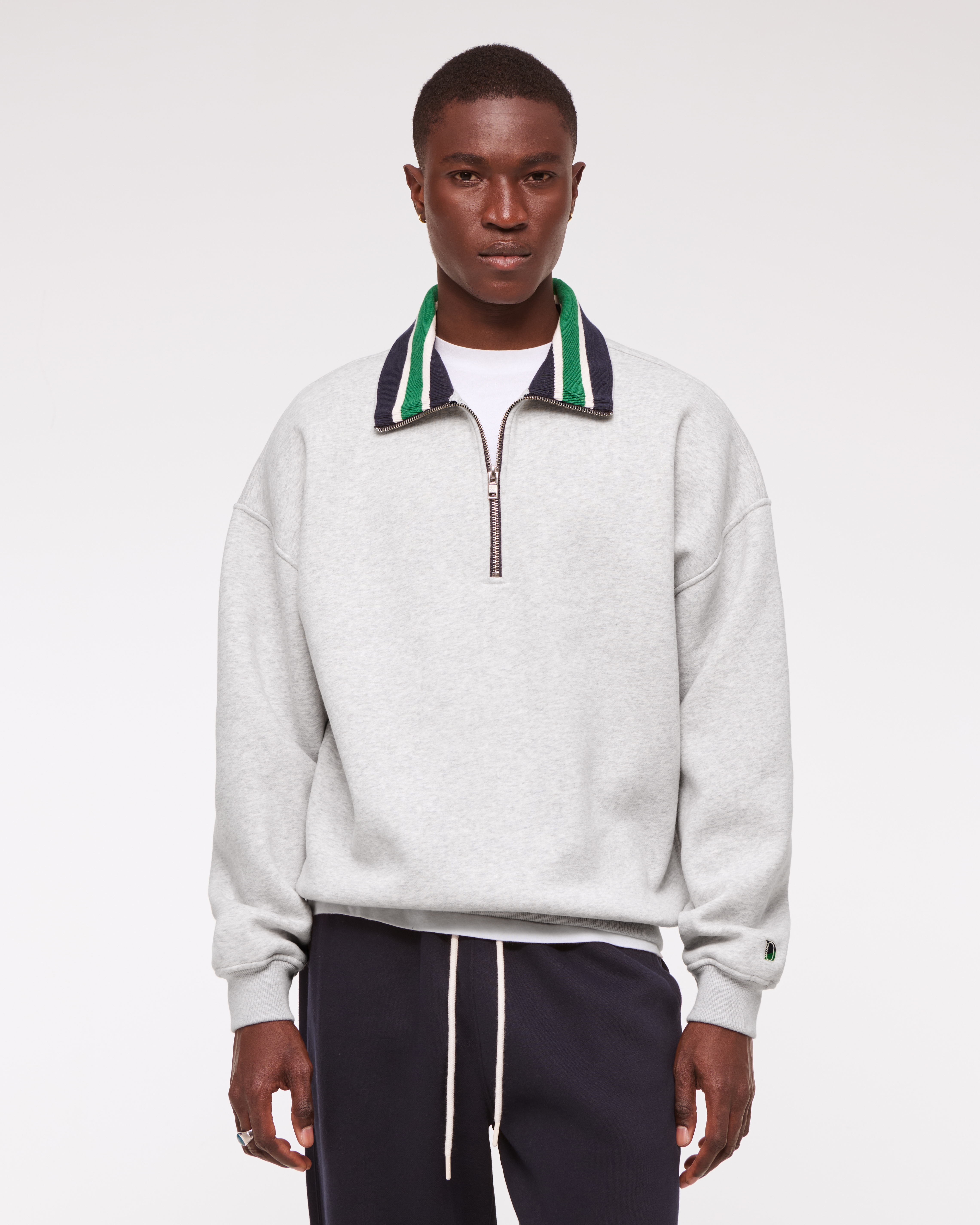 Abercrombie & Fitch Vol. 28 Half-zip Sweatshirt In Neutral