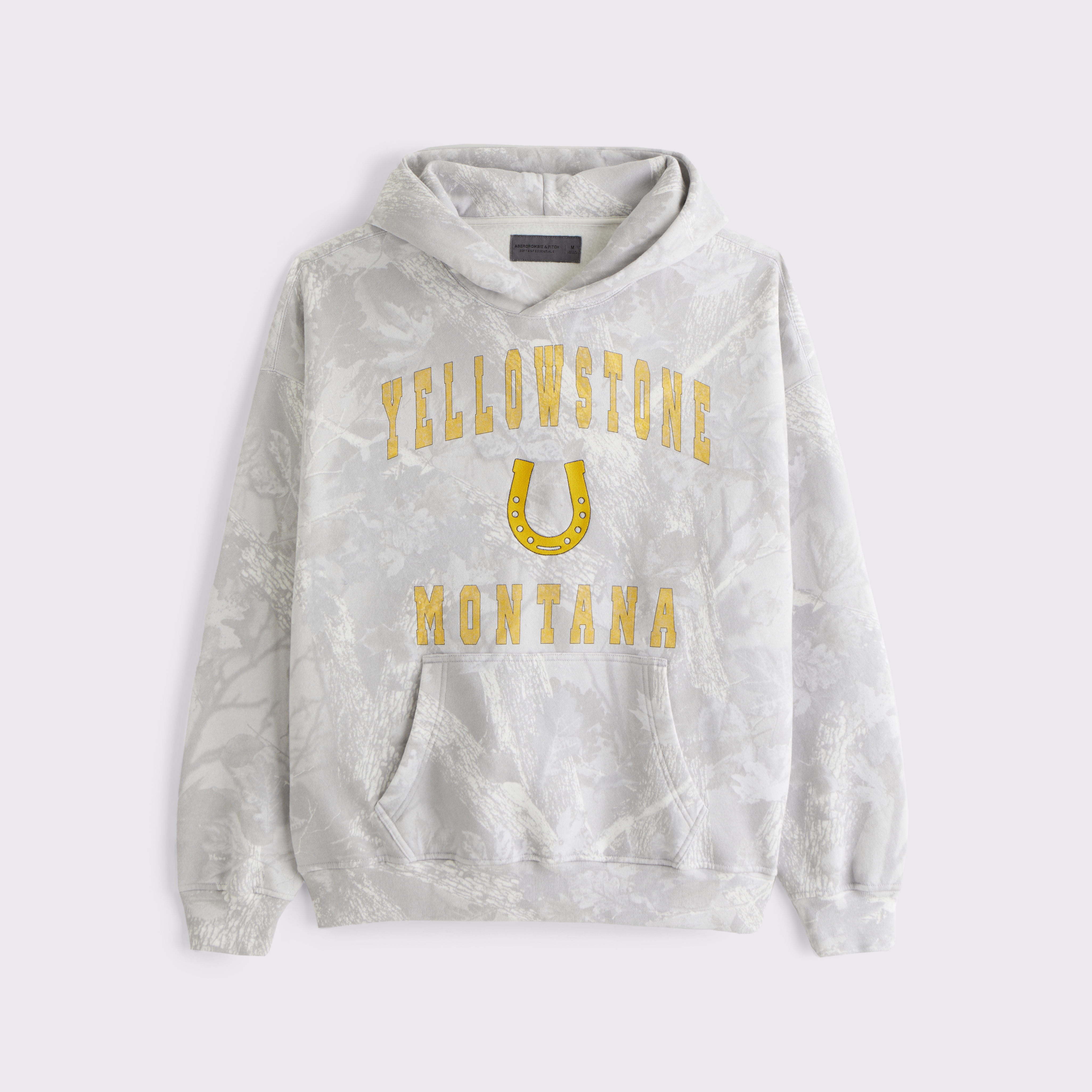 Abercrombie & Fitch Yellowstone Graphic Popover Hoodie In White