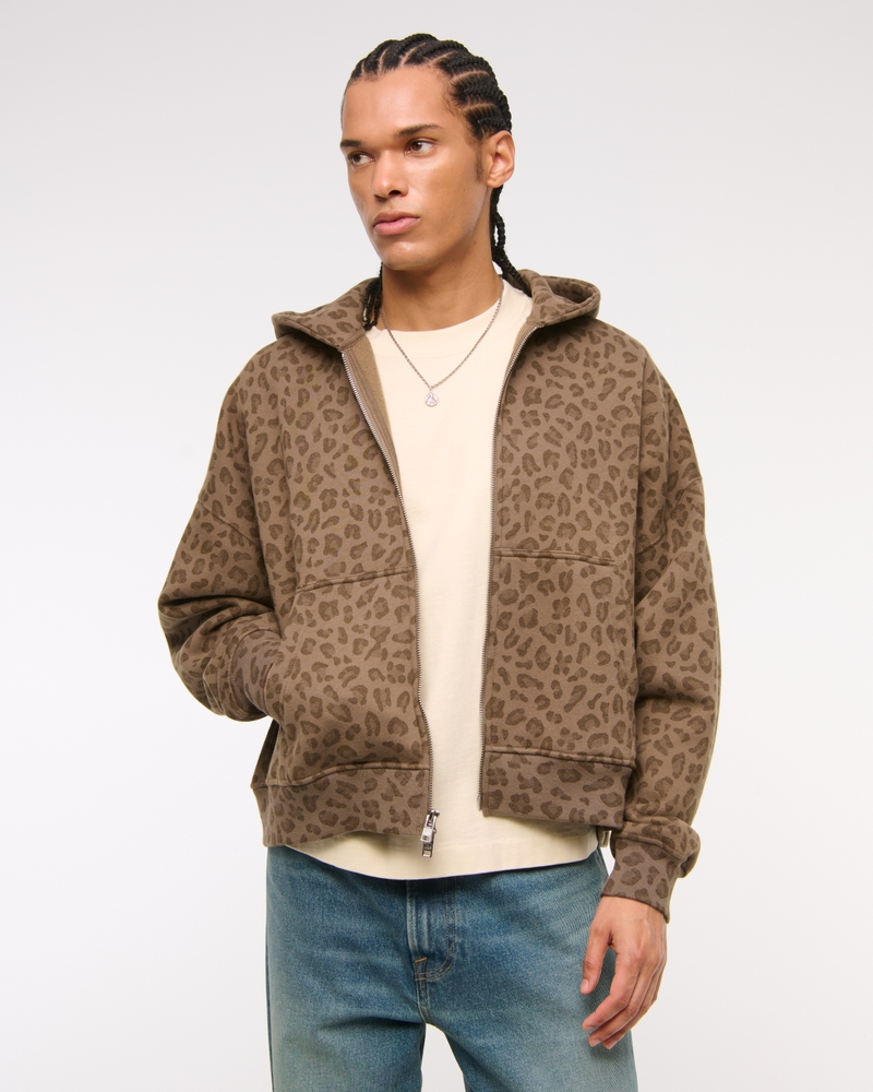 Cropped Essential Full-Zip Hoodie