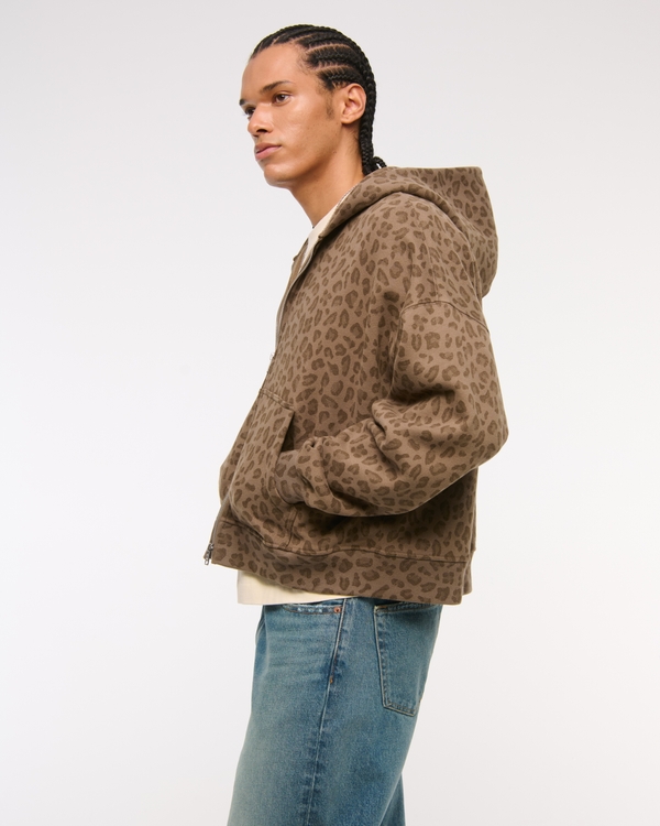 Cropped Essential Full-Zip Hoodie