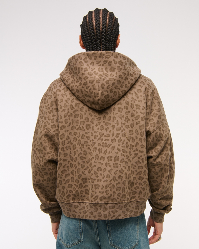 Cropped Essential Full-Zip Hoodie