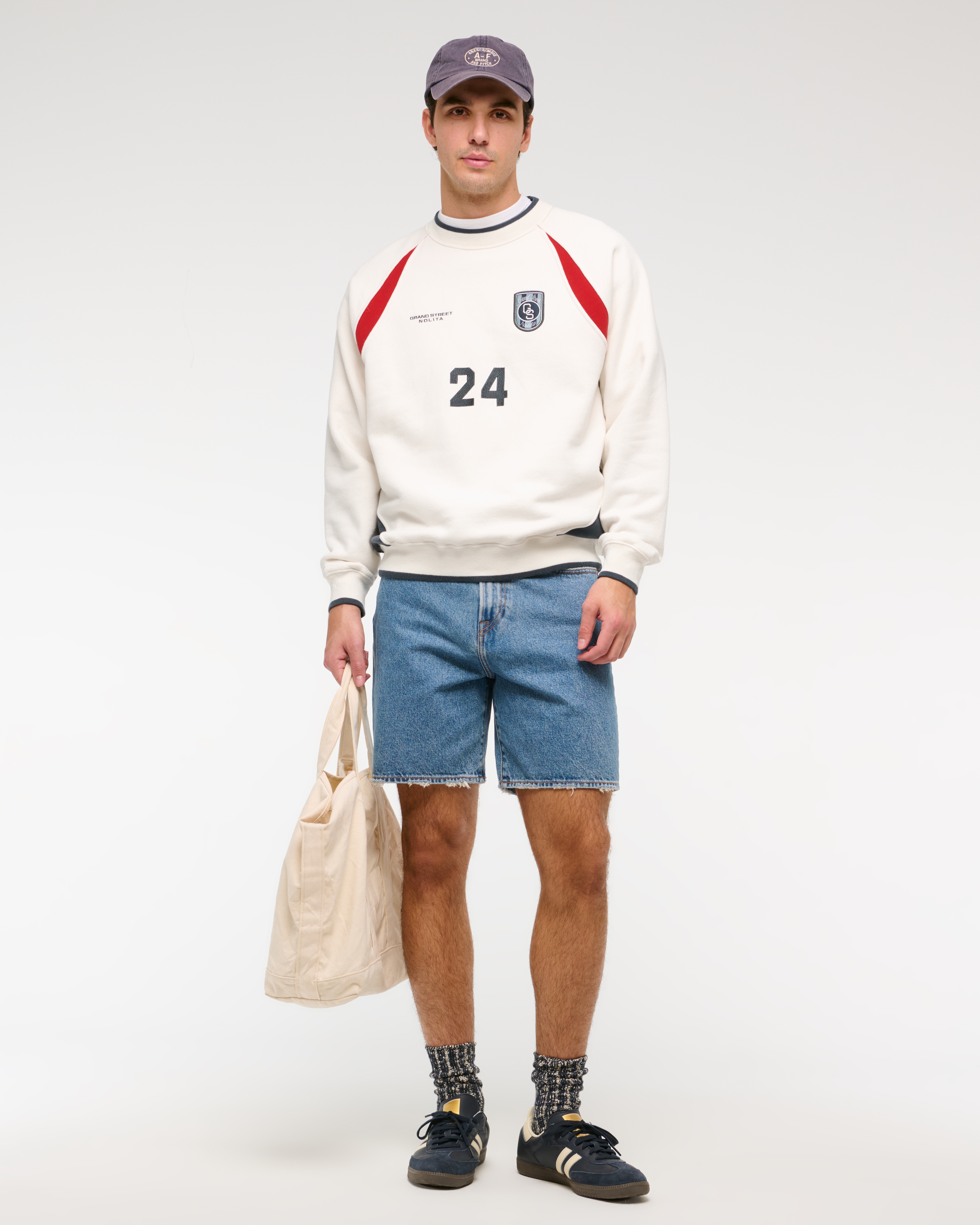 Abercrombie & Fitch★ホワイトロータスグラフィックスウェット メンズ ホワイト ロータス グラフィック クルーネックスウェット