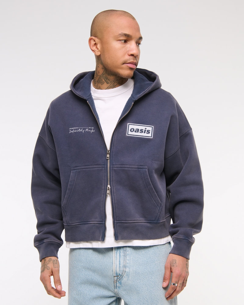 Oasis Cropped Full-Zip Hoodie