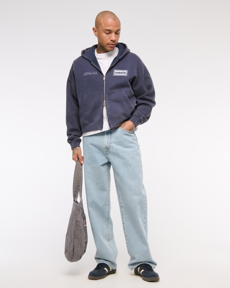 Oasis Cropped Full-Zip Hoodie