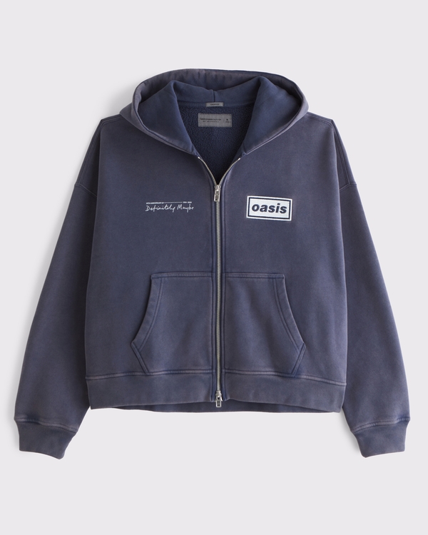 Men's Oasis Cropped Full-Zip Hoodie | Men's Tops | Abercrombie.com
