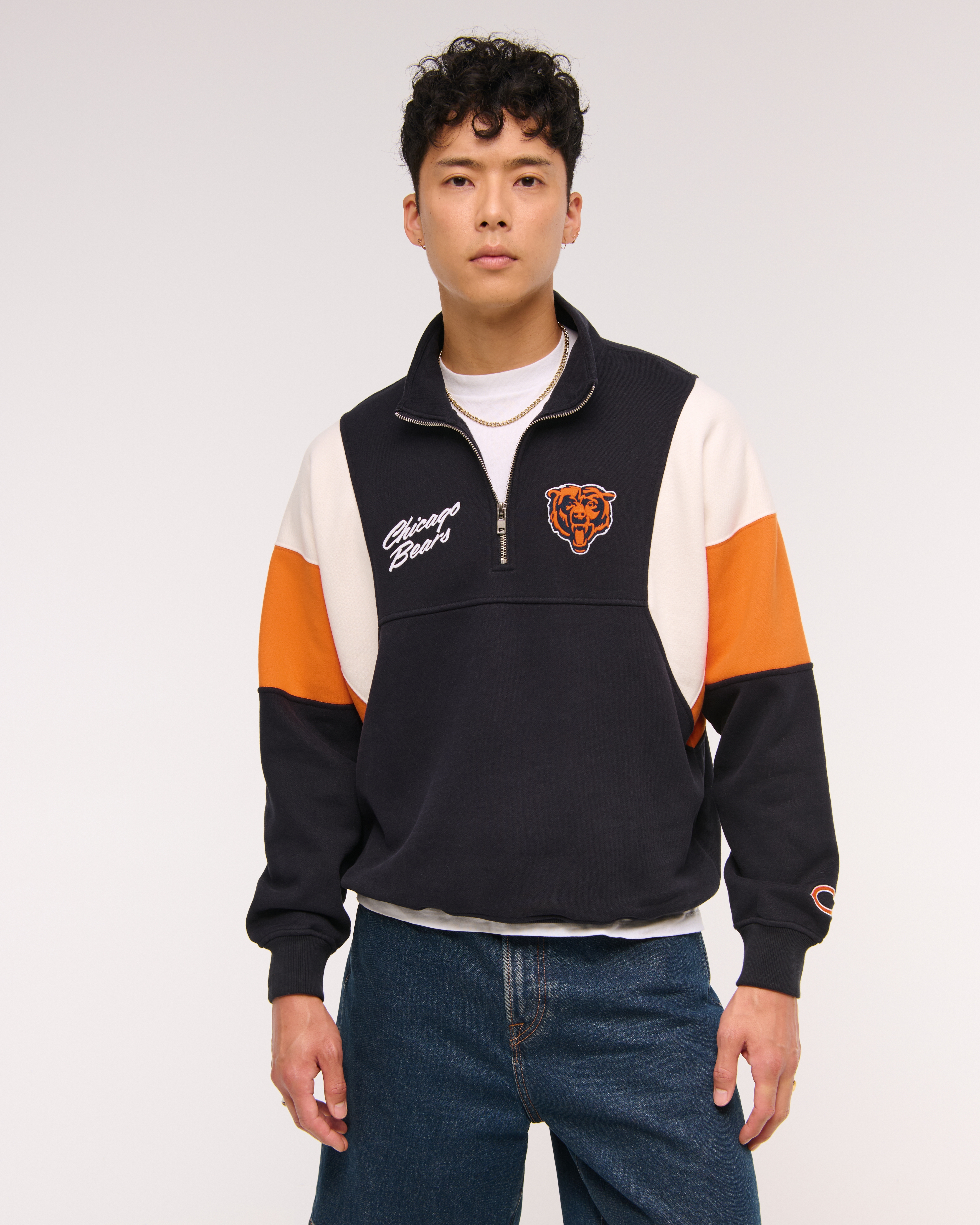 Abercrombie & Fitch Chicago Bears Half-zip Sweatshirt