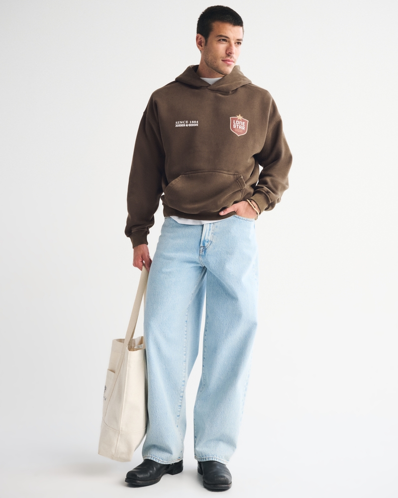 Lone Star Beer Graphic Popover Hoodie