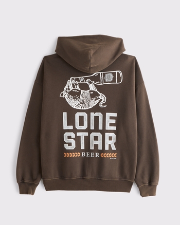 Lone Star Beer Graphic Popover Hoodie