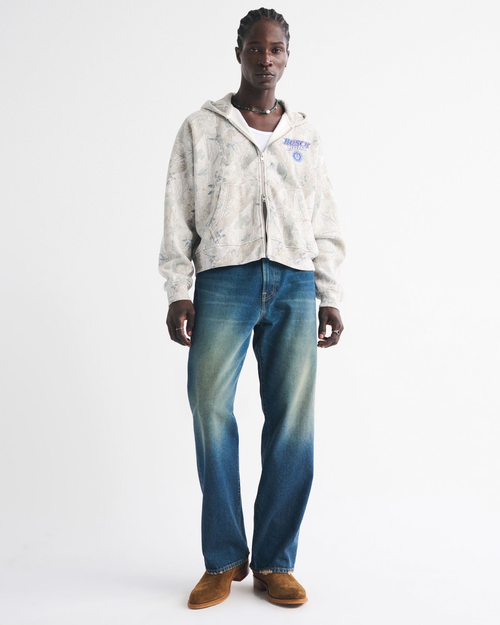 Mack Truck Cropped Full-Zip Hoodie