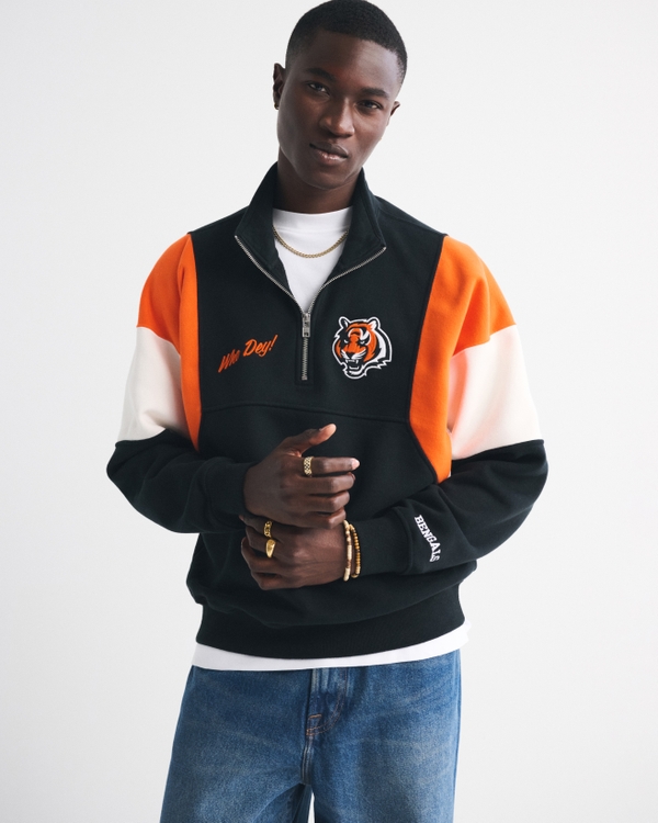 Men's Cincinnati Bengals Half-Zip Sweatshirt | Men's Tops