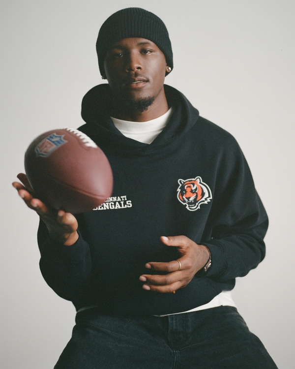 Cincinnati Bengals Graphic Popover Hoodie, Black-bengals view 1