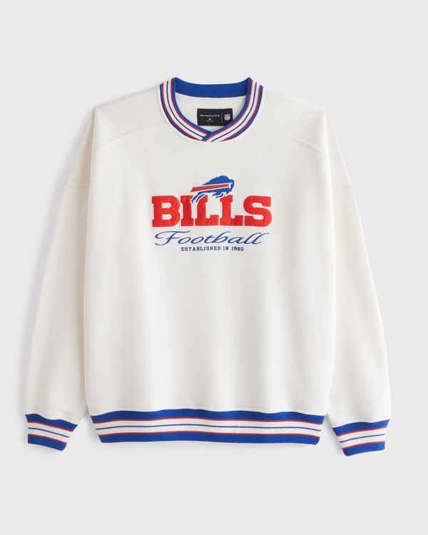 Buffalo Bills Graphic Crew Sweatshirt, Cream - Bills view 1