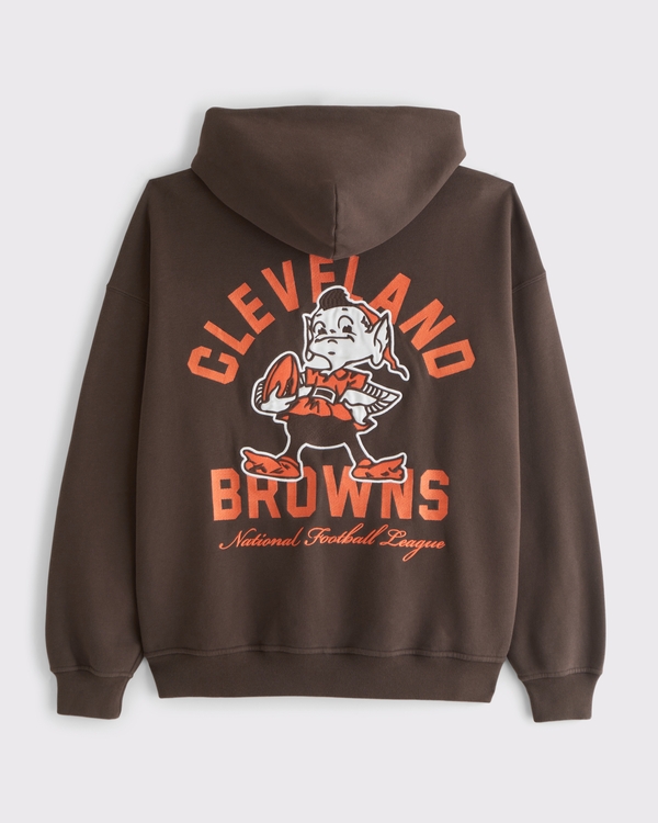 Cleveland Browns Graphic Popover Hoodie, Brown-browns view 1