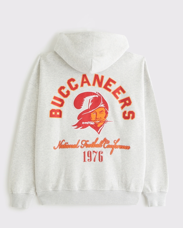Tampa Bay Buccaneers Graphic Popover Hoodie, Light Gray- Bucs view 1