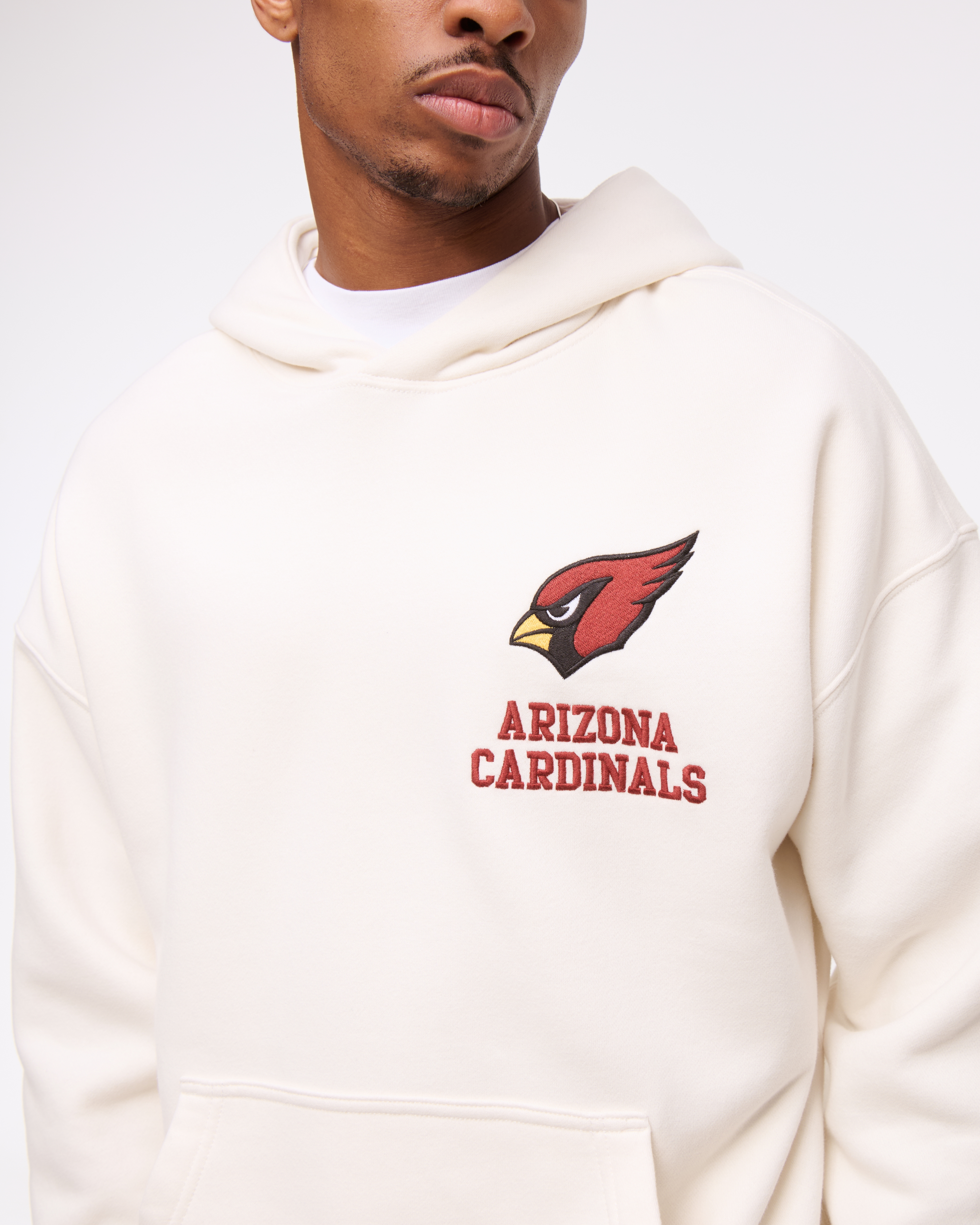 Abercrombie & Fitch Arizona Cardinals Graphic Popover Hoodie In Black