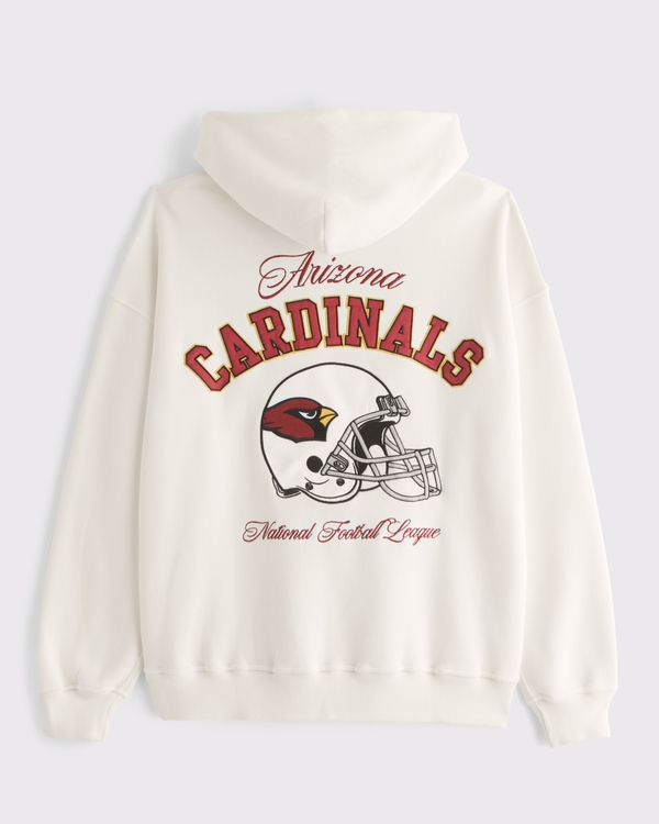 Arizona Cardinals Graphic Popover Hoodie, Cream-cardinals view 1