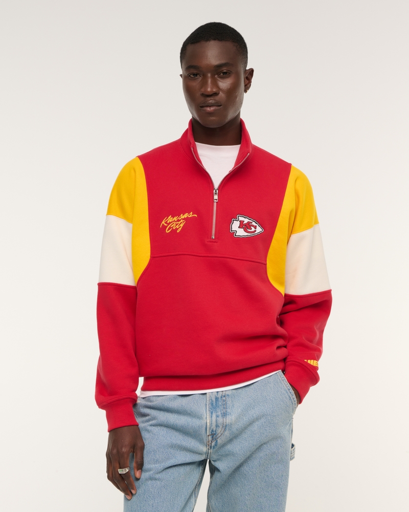 Men's Kansas City Chiefs Half-Zip Sweatshirt | Men's Tops