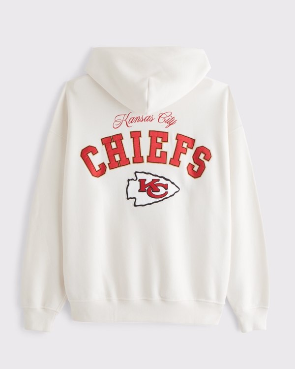 Kansas City Chiefs Graphic Popover Hoodie, Cream-chiefs view 1