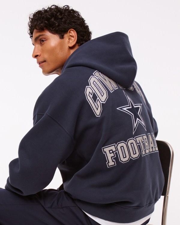 Dallas Cowboys Graphic Popover Hoodie, Navy- Cowboys view 1