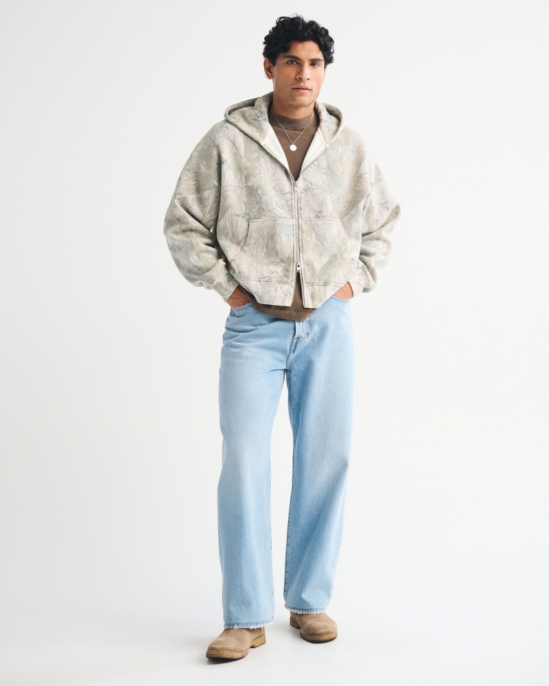 Cropped Essential Full-Zip Hoodie